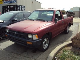 1995 TOYOTA PICK UP, 2.4L 5SPEED 2WD, COLOR RED, STK Z15892